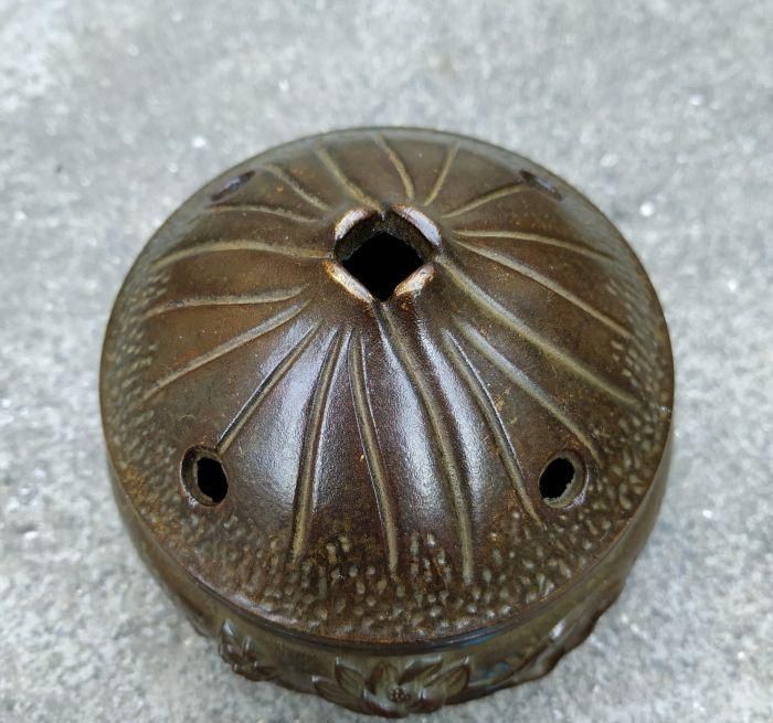 銅製 香炉 宝蓮灯薫香炉 蓮華香炉 茶道具 香道具 装飾品 工芸品 置物 銅 細工 茶道具 香道具 宝蓮灯の薫製香炉 工芸品 美術品 置物