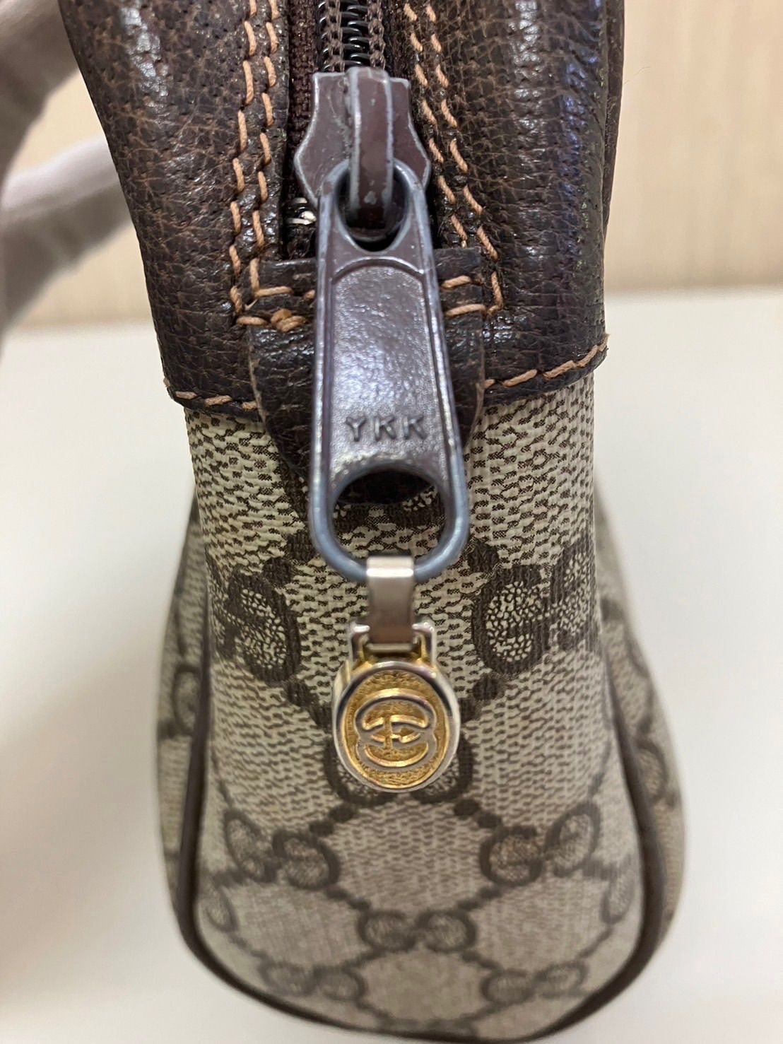 【美品】GUCCI　グッチ　セカンドバッグ　ポーチ　GG柄　シェリーライン GUCCI グッチ ポーチ OLD オールド シェリーライン GG柄