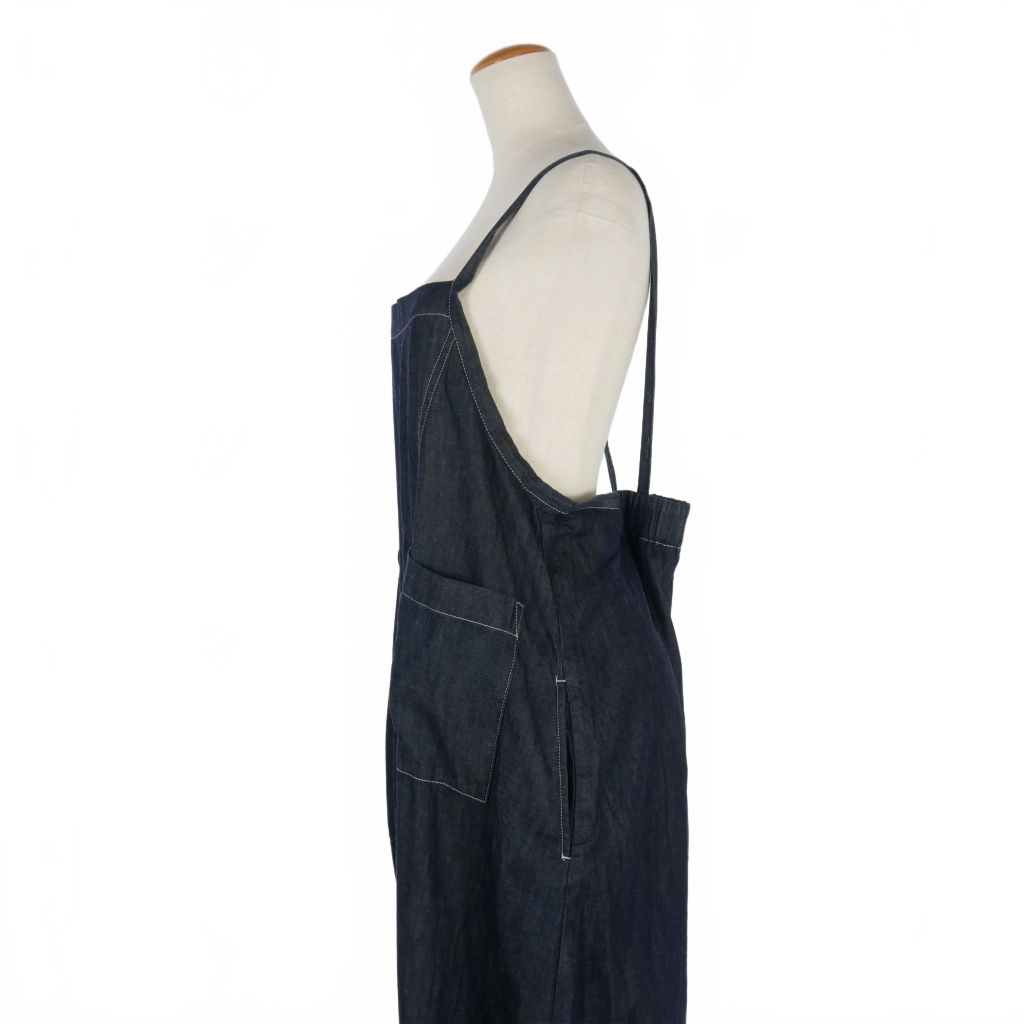 gomme ゴム　サロペット　オールインワン　ネイビー ゴム gomme デニム オールインワン サロペット M インディゴ