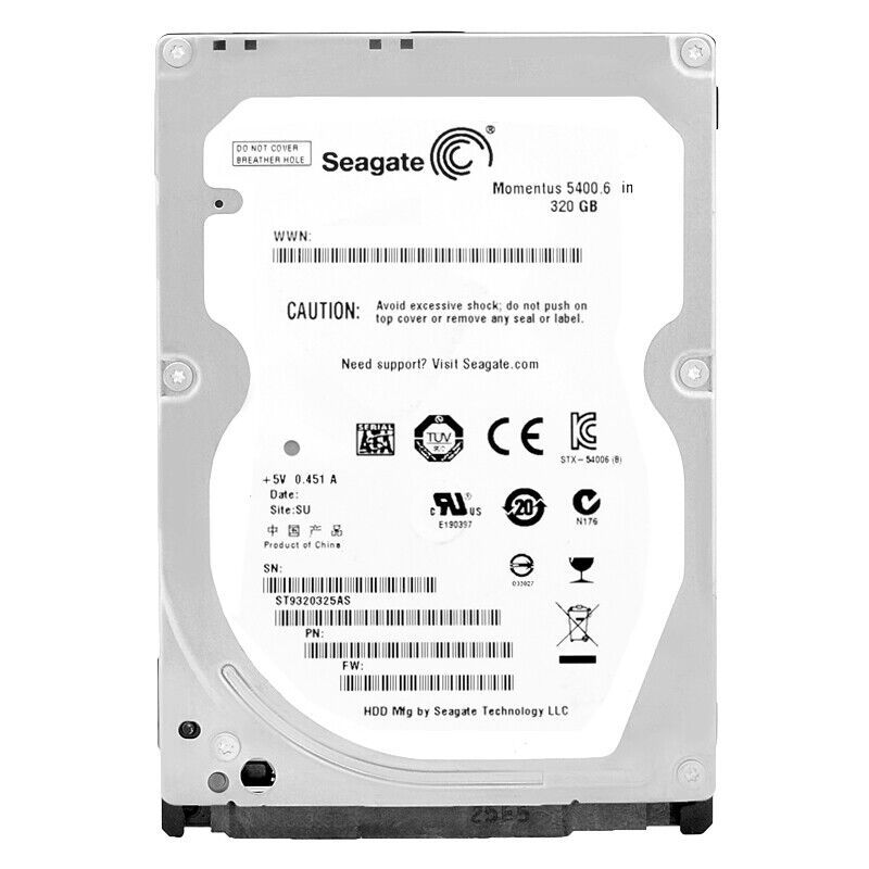 Hard Drive Seagate 320Gb ST9320325AS 8Mb Cache 5400Rpm Sata II 2.5 Inch