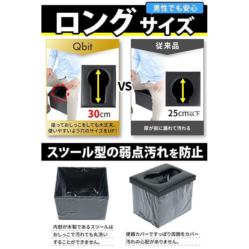 Qbit 折りたたみ 簡易トイレ 非常用 耐荷重800kg 防災グッズ Qbit 折りたたみ 簡易トイレ 非常用 耐荷重800kg 防災グッズ