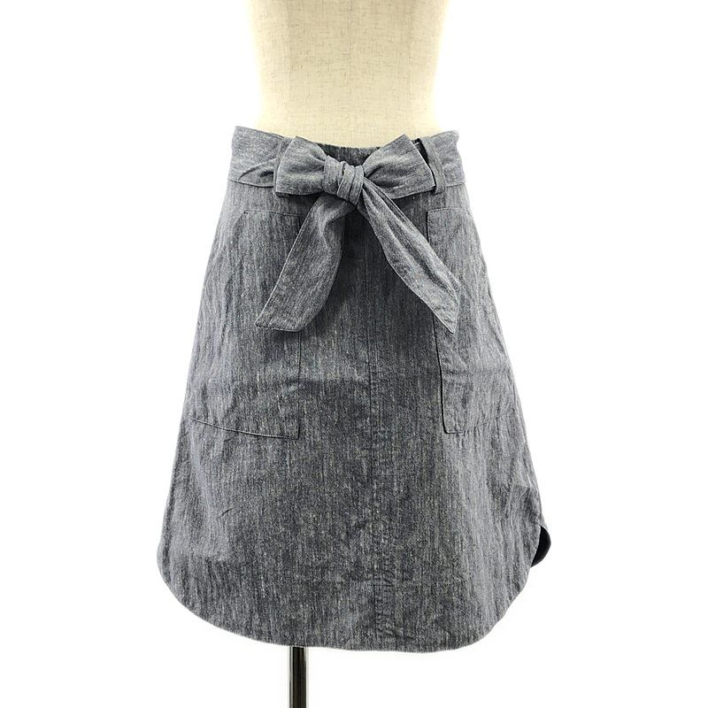 ドゥロワー　スカート　36 Drawer / ドゥロワー | リネン混 コットン ラウンド スカート | 36