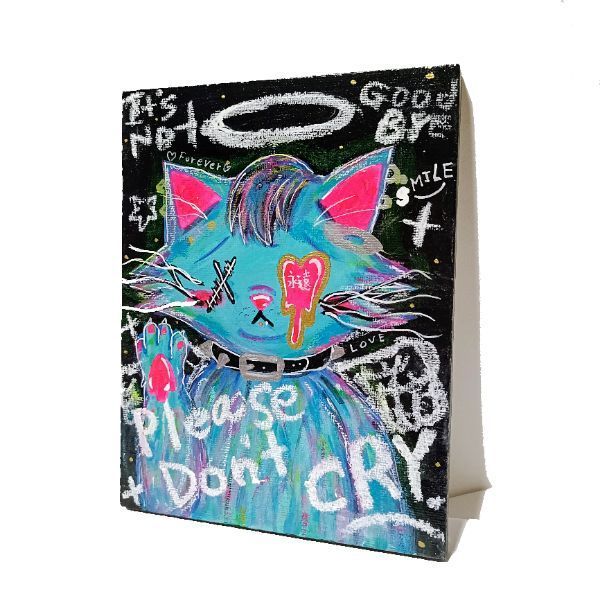 F0号/現代アート】Please don't CRY【絵画,イラスト F0号/現代アート】Please don't CRY【絵画,イラスト