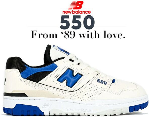 ニューバランス 550 NEW BALANCE BB550VTA Sea Salt|Team Royal width D スニーカー シーソルト ロイヤル ホワイト バスケットボール