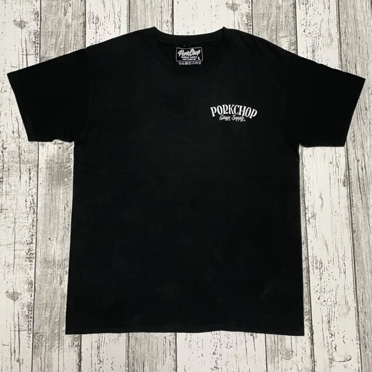 HRCS限定 美品 PORKCHOP バックプリントTシャツ ブラックL ポーク