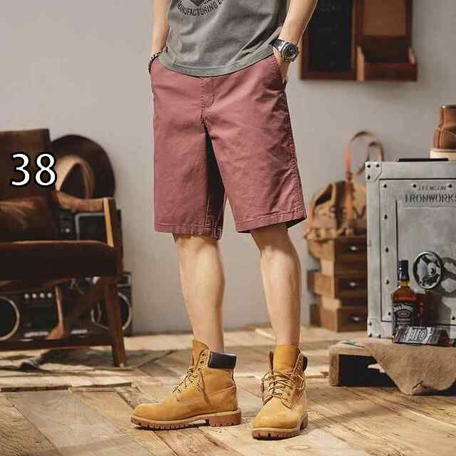 [38]メンズ ファッション 服  オシャレ シンプル 大人 かっこいい 大きいサイズ ストリート 紳士服  夏 カジュアル ストレッチ カーゴ パンツ ハーフ パンツ 綿 ストレート スーツ ミディアム