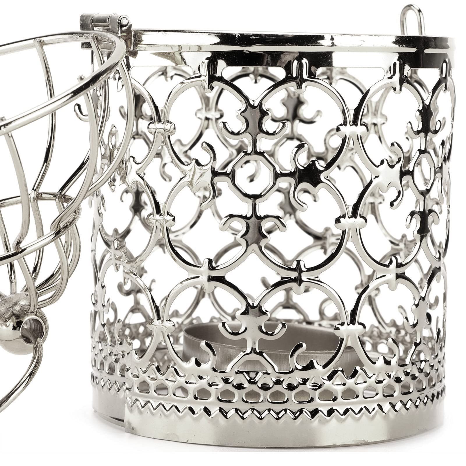 数量 装飾センターピース ヴィンテージ ウェディングパーティー ハンギングバードケージ クリスマス 小さな金属キャンドルスティックホルダー Aタイプ 装飾キャンドルランタン シルバー NEXPOTALLINN_EU