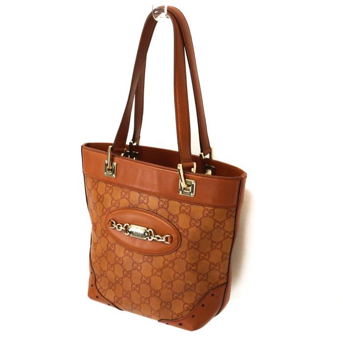 GUCCI グッチ ハンドバッグ トートバッグ レディース ブランド GUCCI グッチ ハンドバッグ バッグ GGキャンバス×レザー 145994