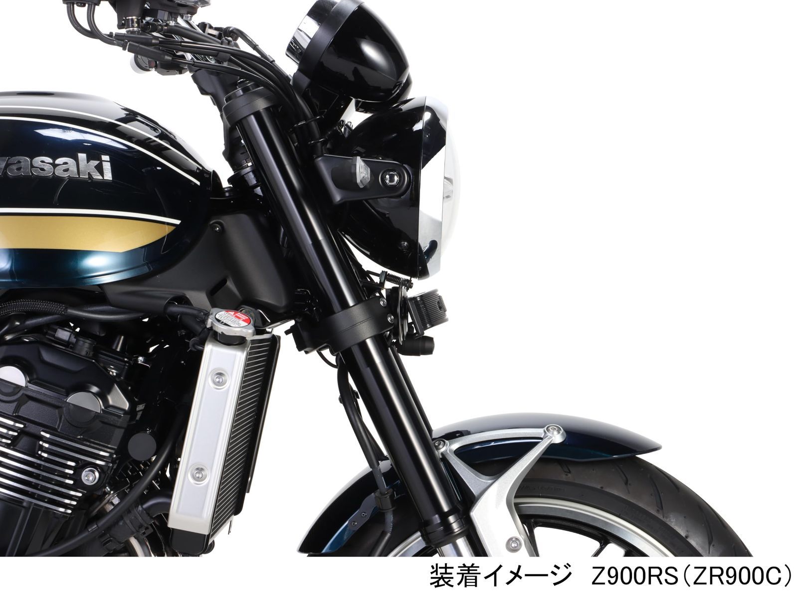 【新着商品】799-4810000 ドライブレコーダーカメラ装着可 Z900RS/SE(ZR900C/ZR900K) (ブラック/ラージタイプ) フロントエンブレムキット (KITACO) キタコ