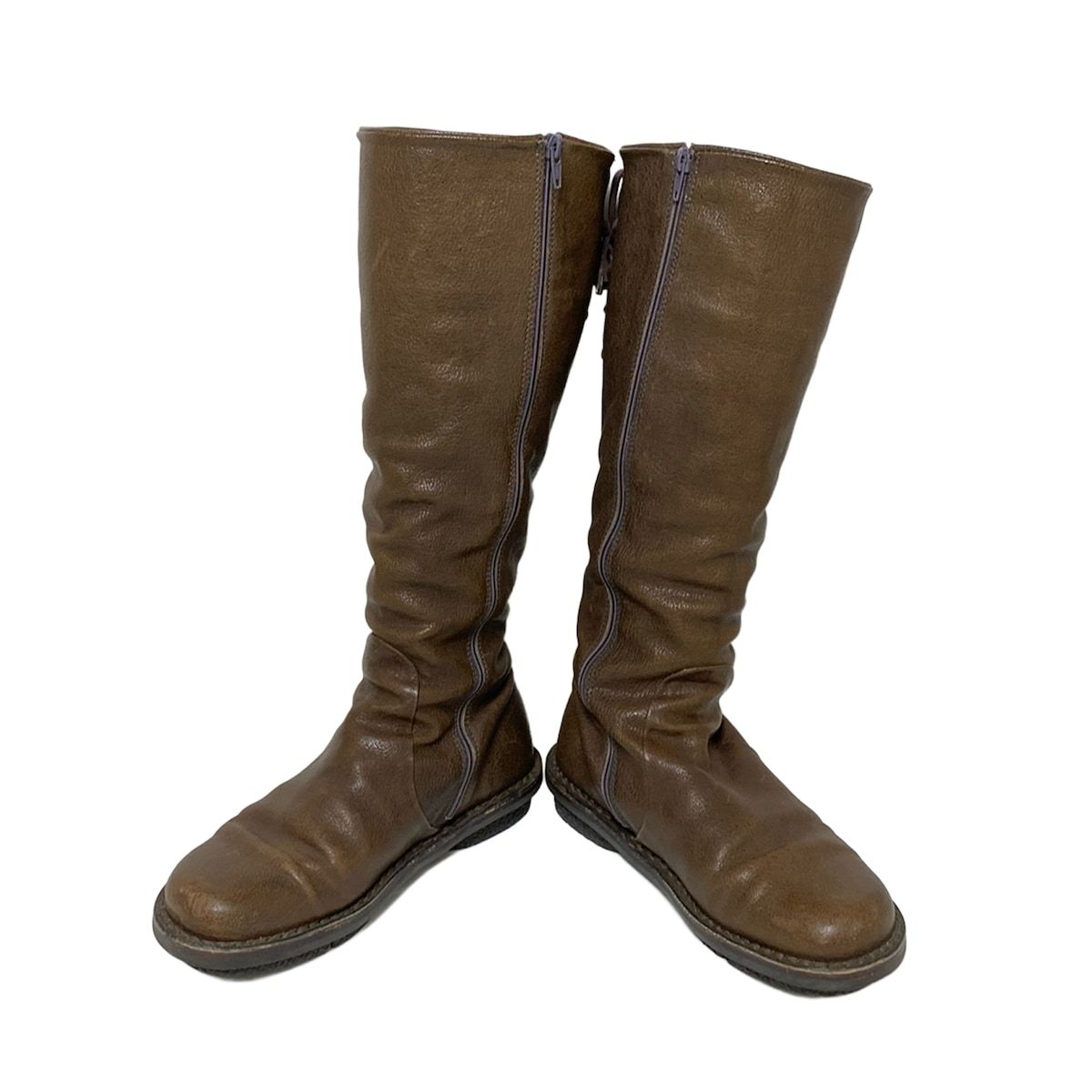 trippen トリッペン ロングブーツ 36 レディース - ダークブラウン インソール取外し可 レザー