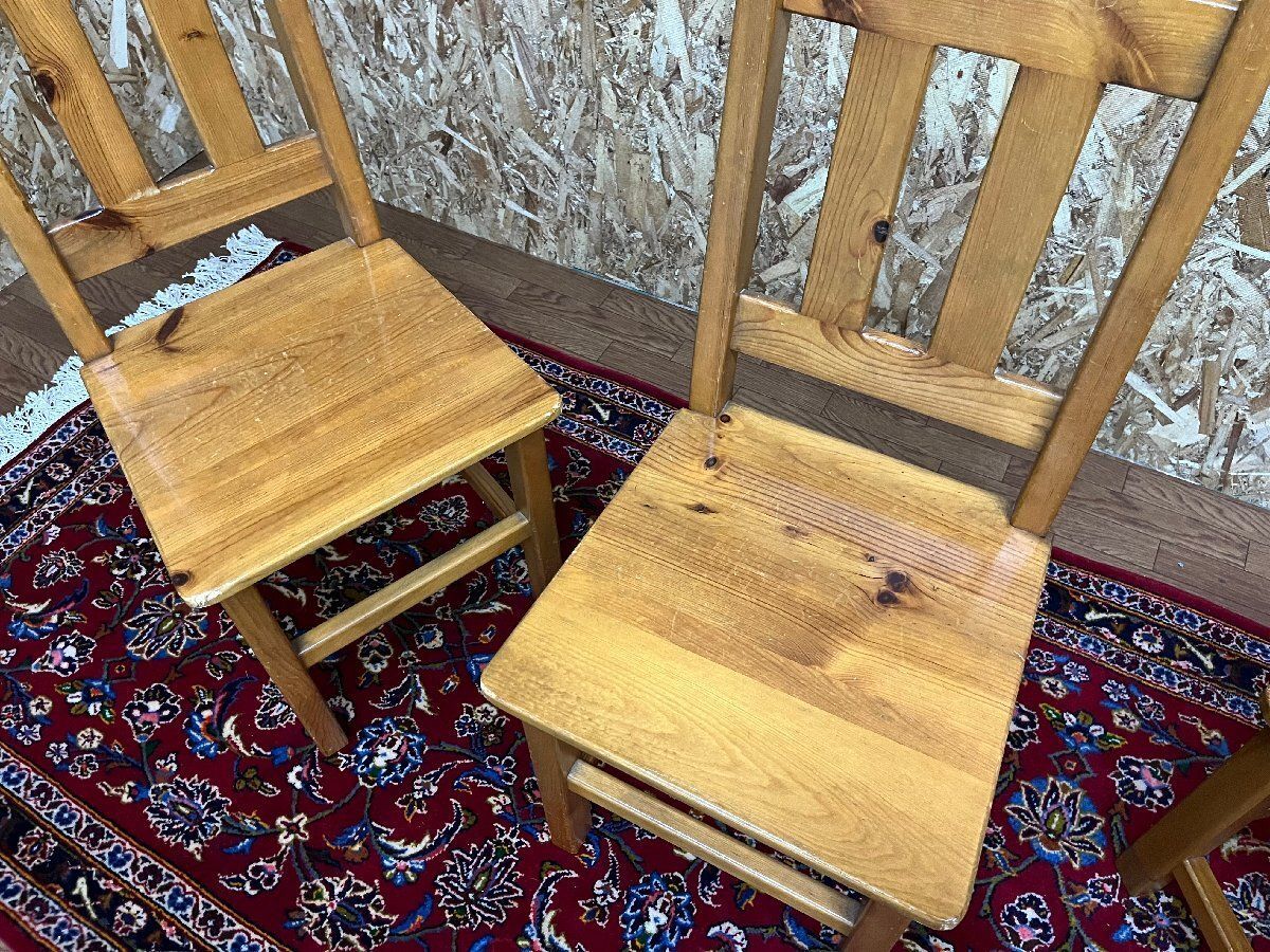 enfant アンファン ダイニングチェア 4脚セット 食卓椅子 パイン材