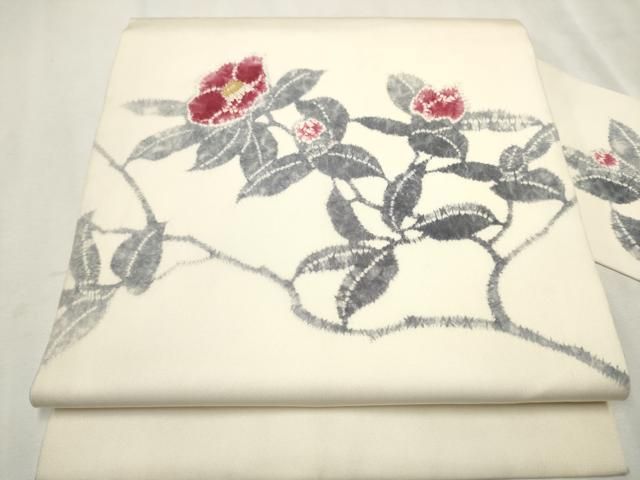 平和屋着物＊夏物 九寸開き名古屋帯 遠山文 金糸 正絹 逸品 CAAW8995oy