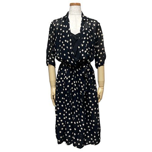 DKNY One Piece Dot See-through Black Size 4 Silk Camisole with 100% Silk Dana Caran Ladies Polka Dot Half Sleeve Women's Apparel Brand [Used]