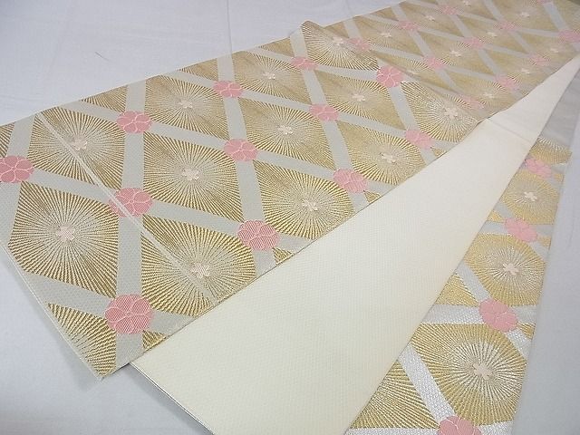 平和屋本店●極上　人間国宝　北村武資　煌彩錦　六通柄袋帯　若松菱花文　金銀糸　逸品　DZAA0015kh4 平和屋本店○極上 人間国宝 北村武資 煌彩錦 六通柄袋帯 若松菱花文 金