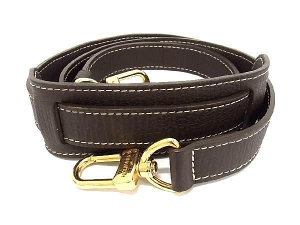 新品同様 LOUIS VUITTON ルイヴィトン バッグ用 ショルダーストラップ 斜め掛け 肩掛け メンズ レディース ブラウン系 AN7609 