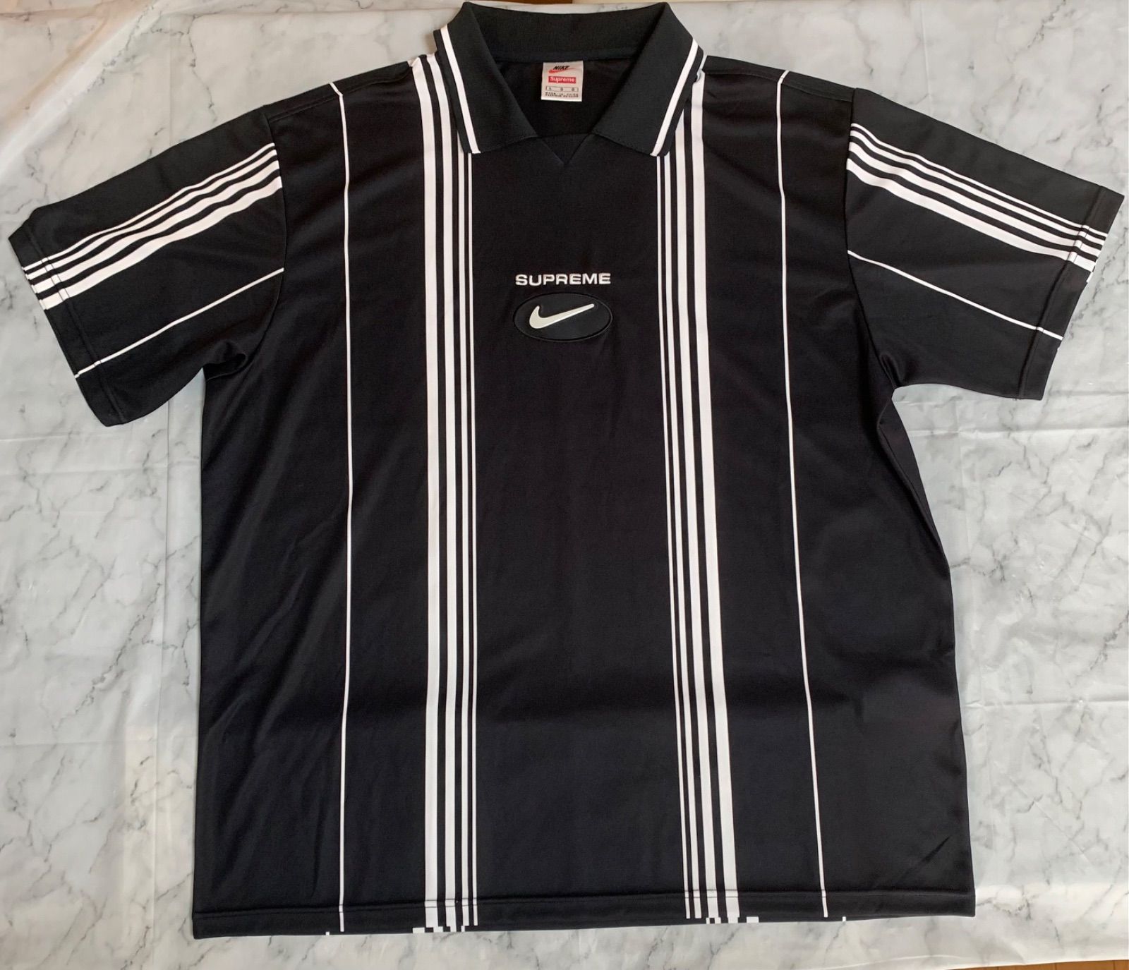 Supreme Nike Jewel Stripe Soccer Jersey Black - メルカリ
