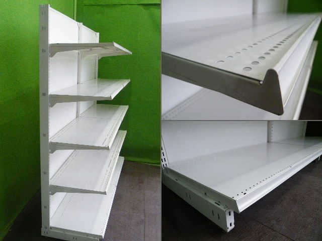 ２連結片面４段什器 キックプレート無し