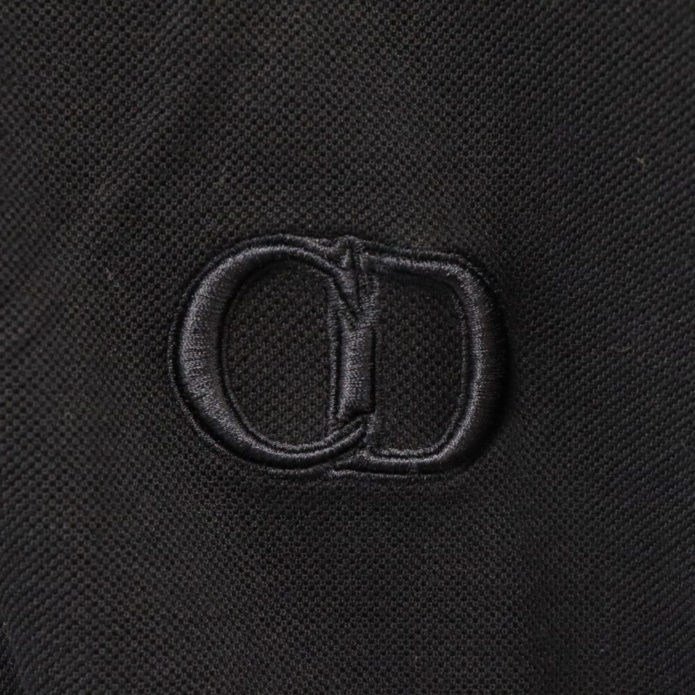DIOR (ディオール) CDアイコン刺繍デザイン 半袖ポロシャツ ブラック