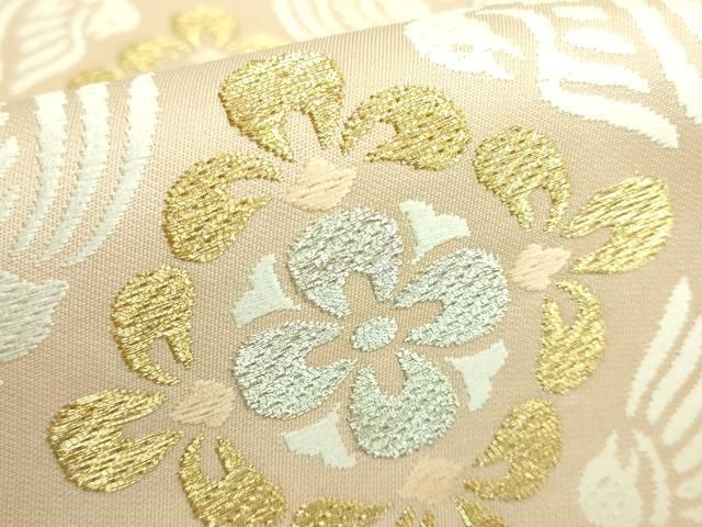 平和屋本店□極上 俵屋 人間国宝 喜多川平朗 有職織物 六通柄袋帯 唐織