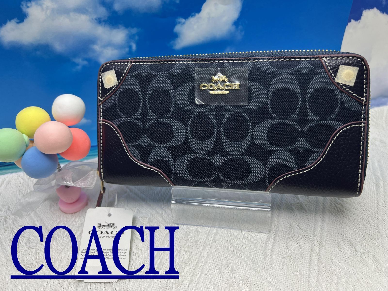 コーチ COACH 財布 長財布 シグネチャー アコーディオン ジップ ...