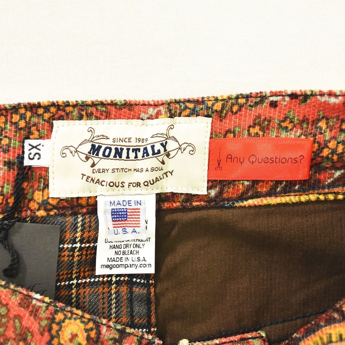 新品 タグ付き】 USA製 モニタリー MONITALY パッチワーク クレイジー 