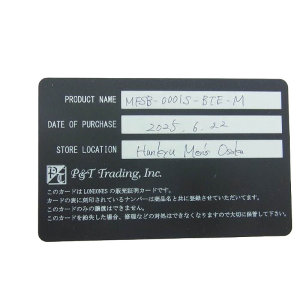 LONE ONES ロンワンズ MFSB-0001S-BTE-M 販売証明書カード付 イーグル