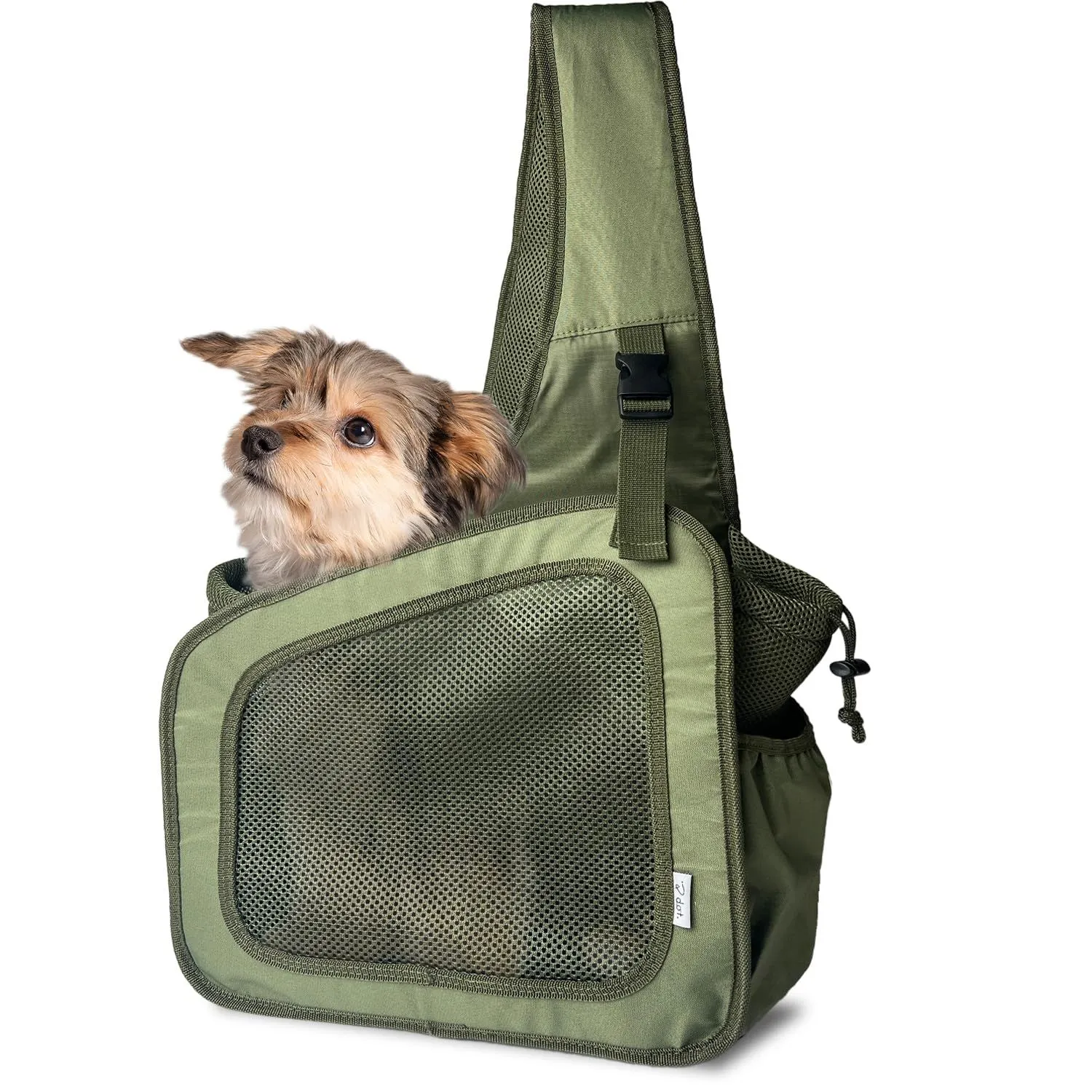 erva】犬用キャリーバッグ スリングタイプ オリーブグリーン