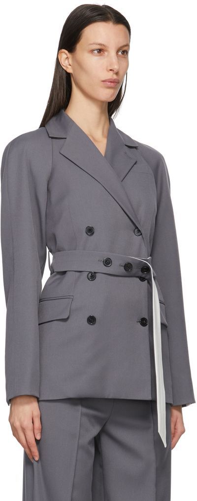 未使用 rokh ロク 36 ネイビー WITH SLEEVEブレザー - メルカリ