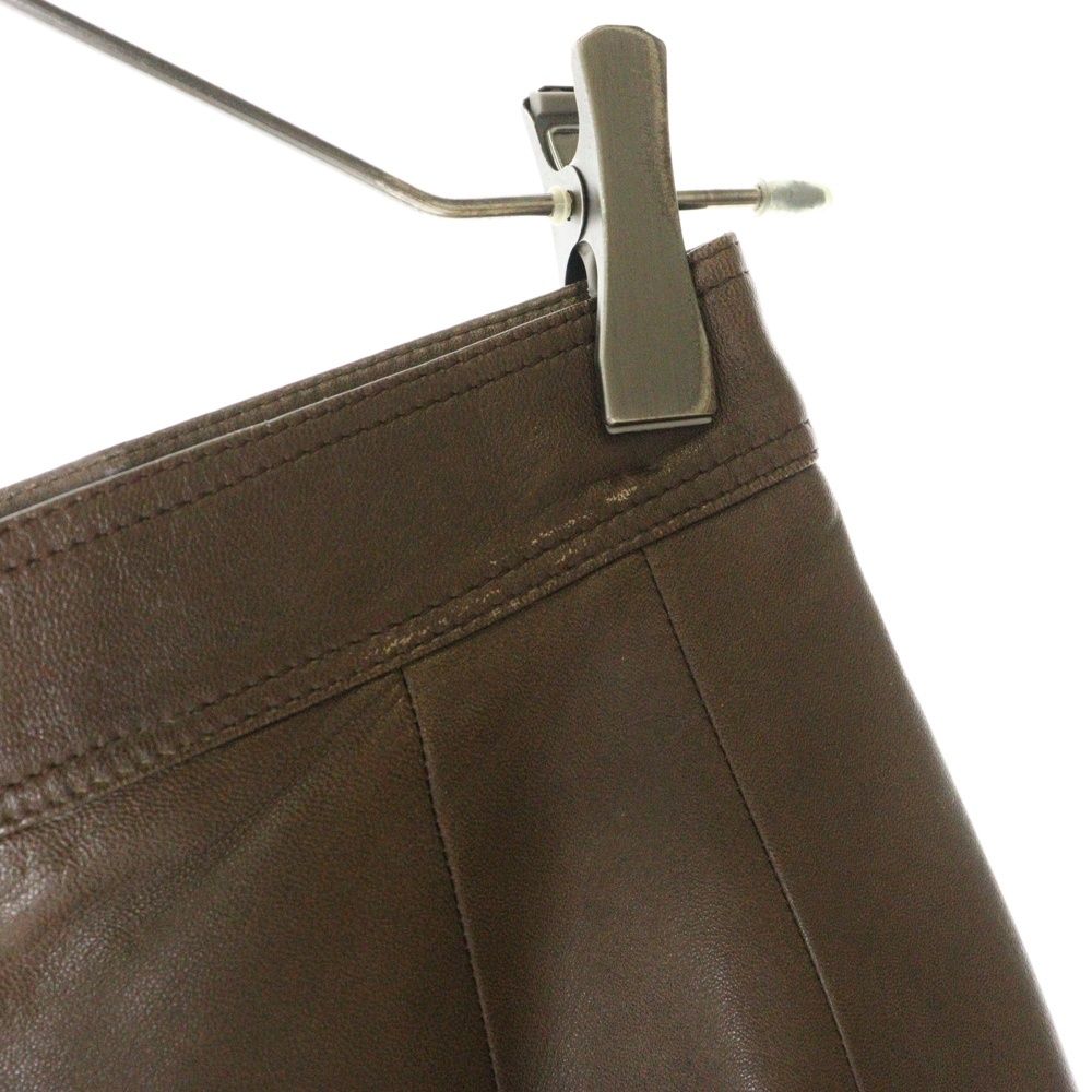 LOEWE ロエベ　スカート　ラムレザー　ヌバック　タイト LOEWE (ロエベ) ラムスキン レザー タイト ミディアム スカート