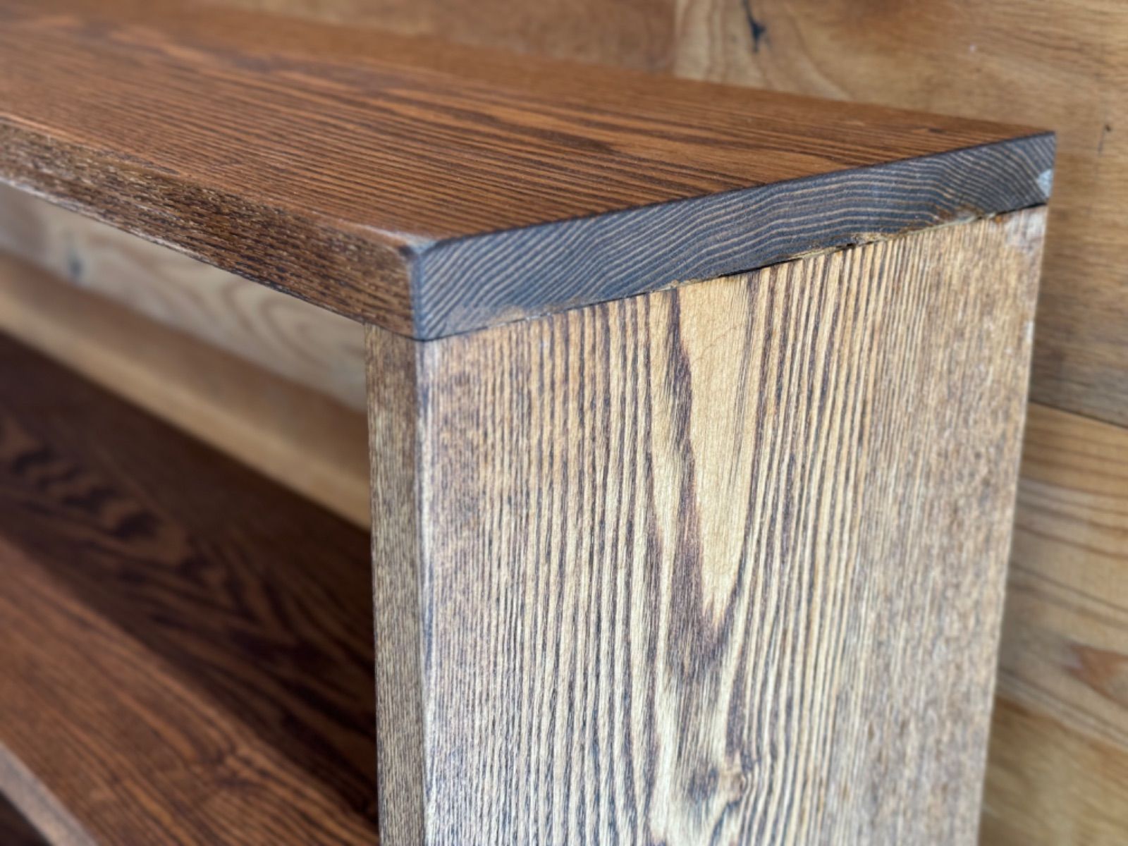 タモ無垢材の棚(L) 本棚L 無垢材