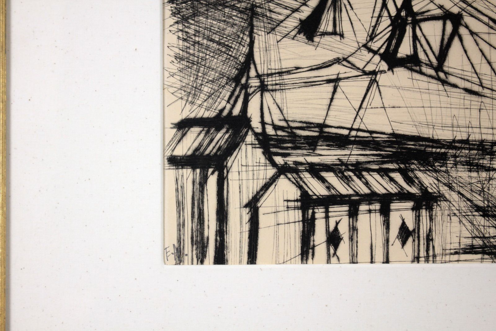 ベルナール・ビュッフェ 「ホテルのある風景（サン・カーストより