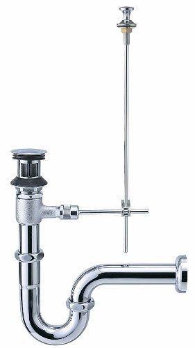 5営業日で発送 YAZAWA ヤザワ ポップアップPトラップ 洗面用品 オーバーフロー用 アジャスト付 ポップアップガイド付 排水栓外径 54mm パイプ径 32m