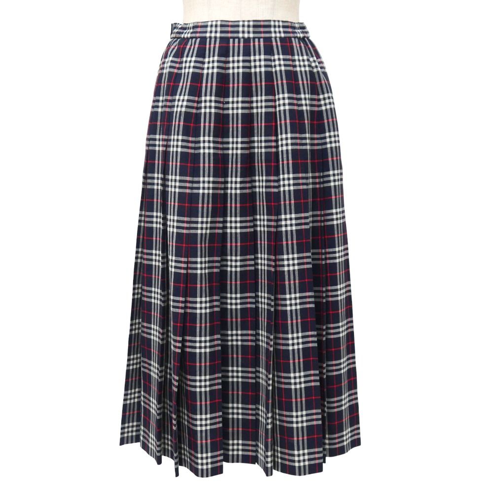 Burberrys バーバリーズ ヴィンテージ ロングスカート サイズ15ABR 46 チェック フ プリーツ ミモレ ブランド古着 20251014 RA6311