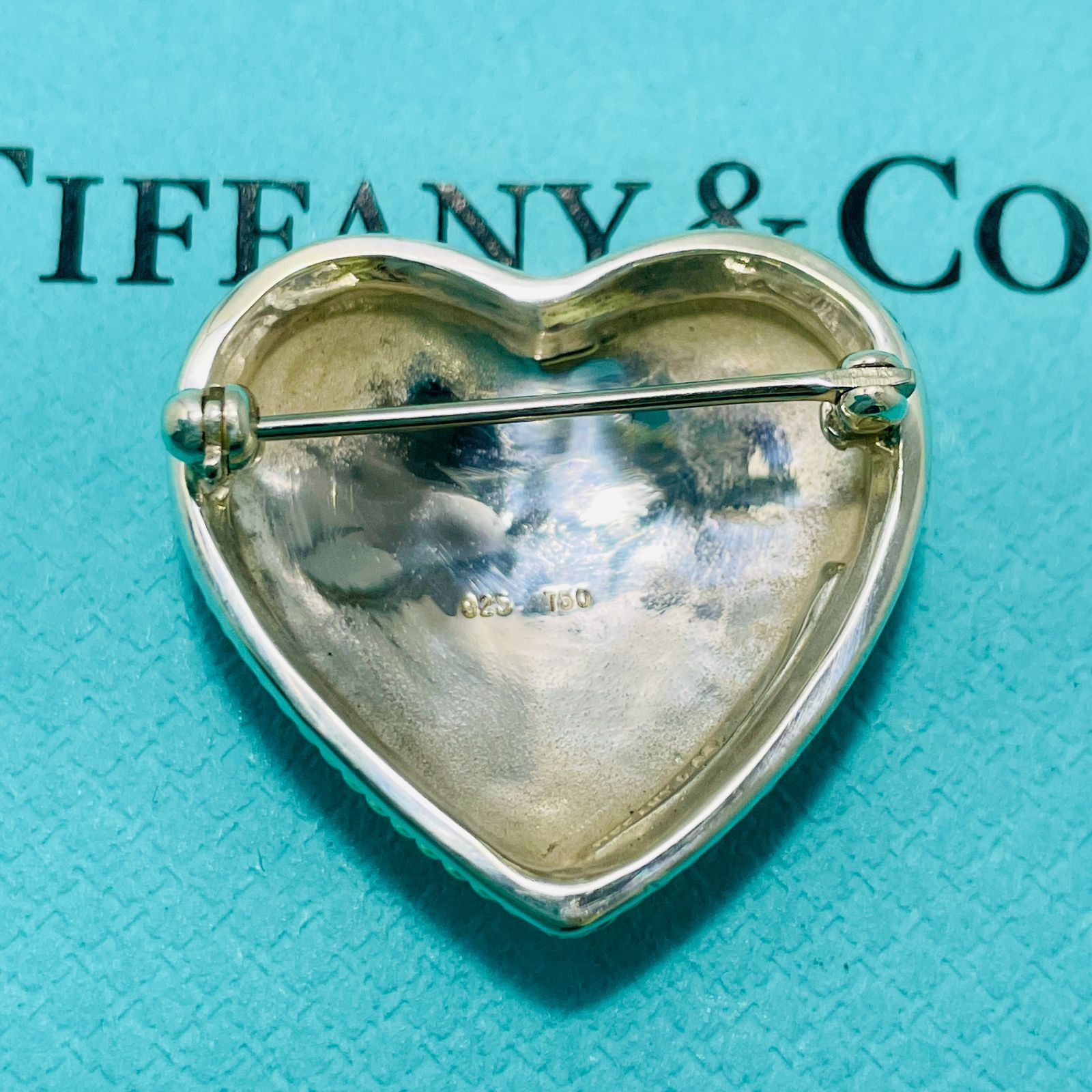 希少TIFFANY&Co　ティファニー ハート ツイストロープ コンビ ブローチ ティファニー ハート ツイストライン コンビ ブローチ