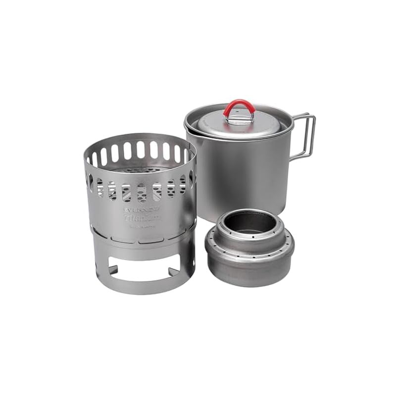エバニュー(EVERNEW) Ti Mug pot 500 Stove set ECA538 チタン
