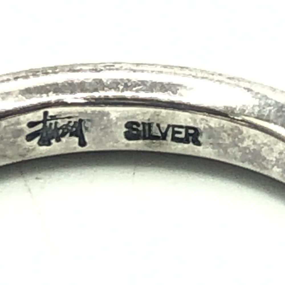 中古】STUSSY OLD SKOOL シルバーリング 20号 ステューシー[17