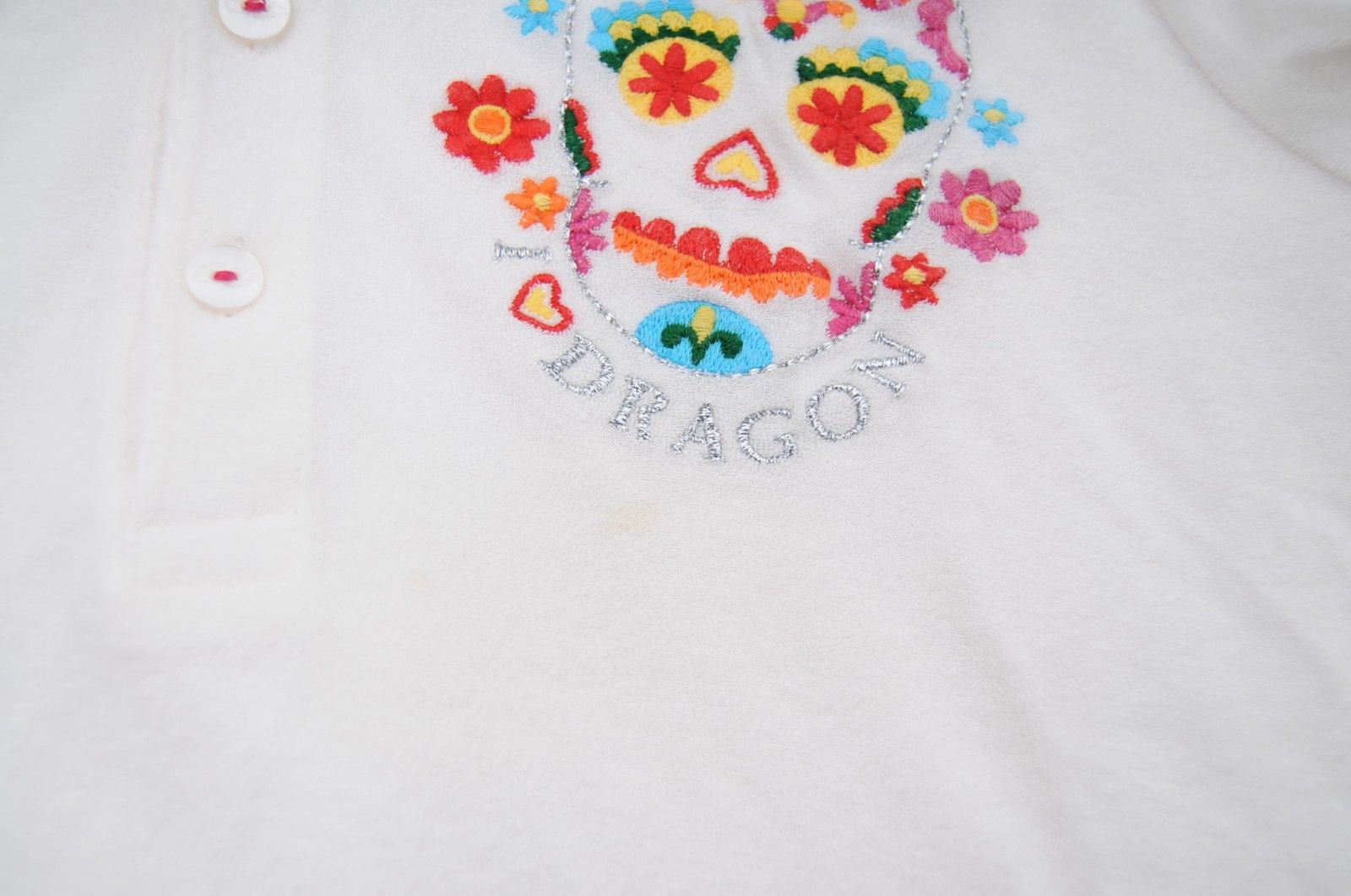 Dance With Dragon - coco 中古 ダンスウィズドラゴン DANCE WITH DRAGON レディース 半袖ポロシャツ 2(M) 白 ストレッチ Dance With Dragon - coco 中古 ダンスウィズドラゴン DANCE