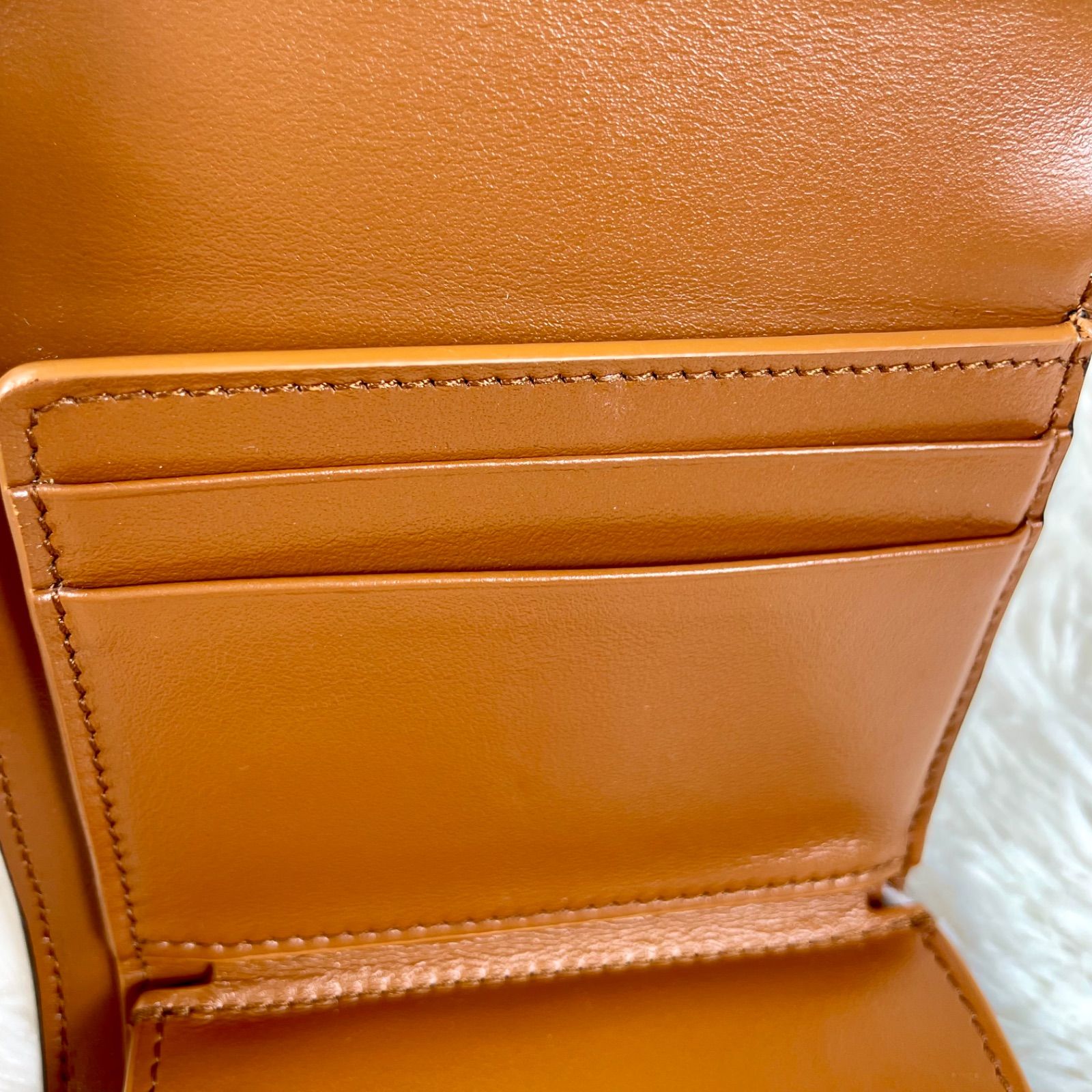 極美品】CELINE セリーヌ トリオンフ スモールフラップウォレット 三