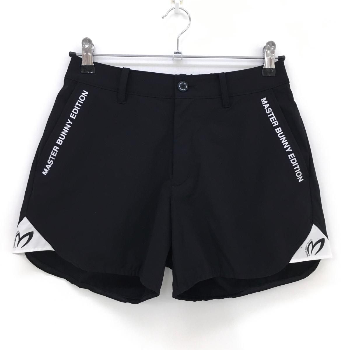 ★特価★【美品】マスターバニー ショートパンツ 黒×白 ストレッチ ナイロン混 レディース 1(M) ゴルフウェア 2023年モデル MASTER BUNNY EDITION