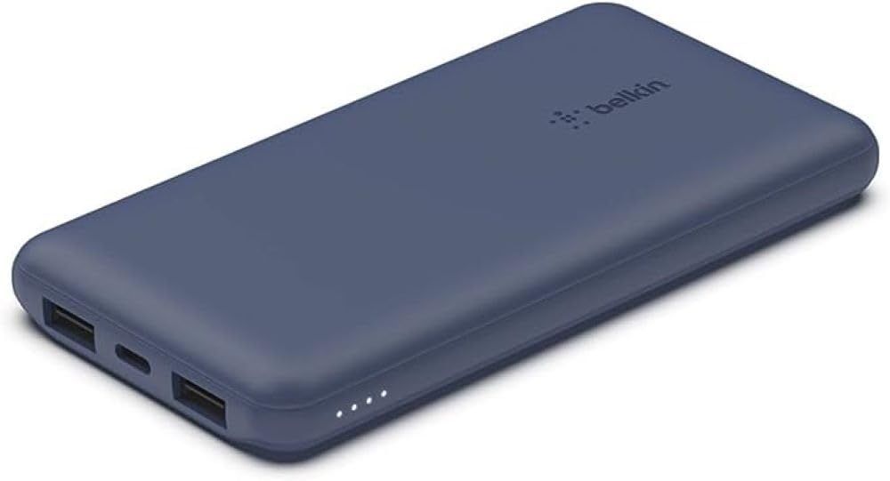 【VGP 2022受賞】Belkin モバイルバッテリー 大容量10000mAh iPhone 15(USB-C)Android対応 5V3A 最大15W 最大40時間 3台同時充電 3ポート(USB-C x 1 USB-A x 2) スリムu0026軽量 PSE技術
