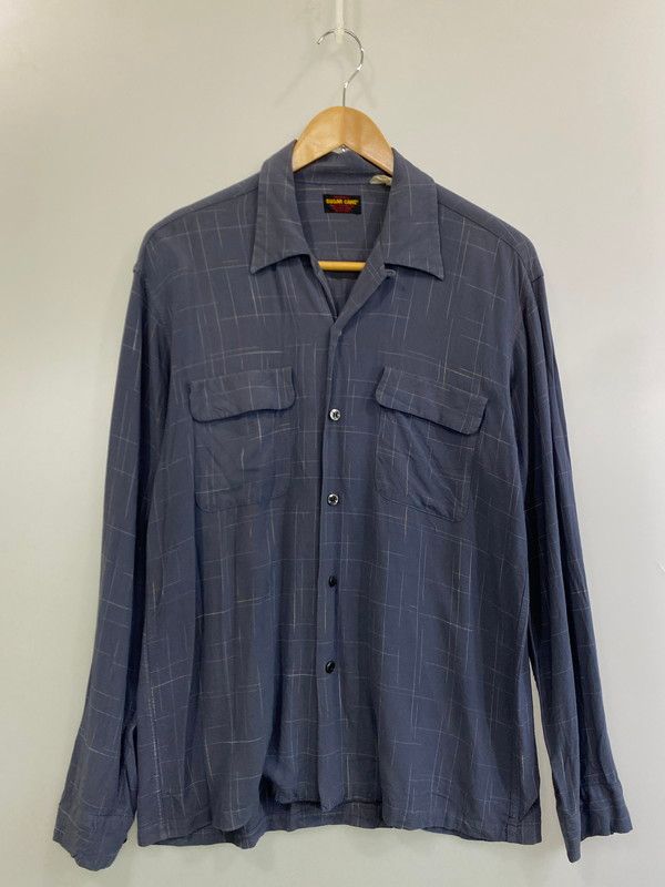 SUGAR CANE シュガーケーン RAYON SHIRT レーヨンシャツ メンズ トップス 長そで コバート チェック オープン シャツ 145-250620-em-11-min