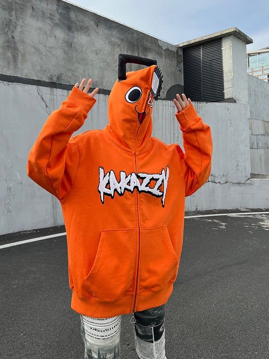 KAKAZZY ポチタ パーカー KaKazzy】チェンソーマン ポチタ フルジップ パーカー 男女着用