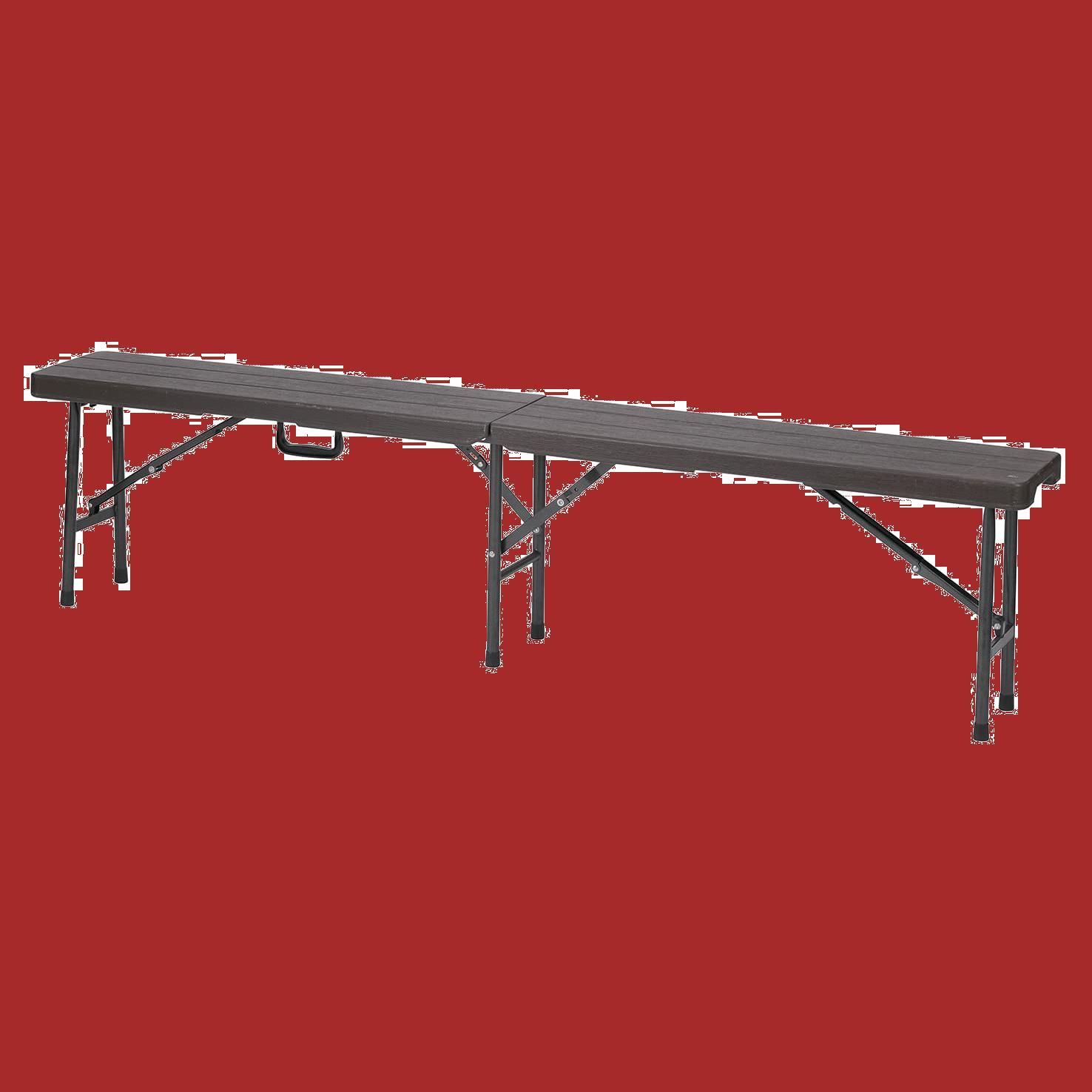 ベランダ用 アウトドア 折りたたみ式 ブラウン 180×25×43㎝ 武田コーポレーション ウッド調ガーデンベンチ UDB-180BR