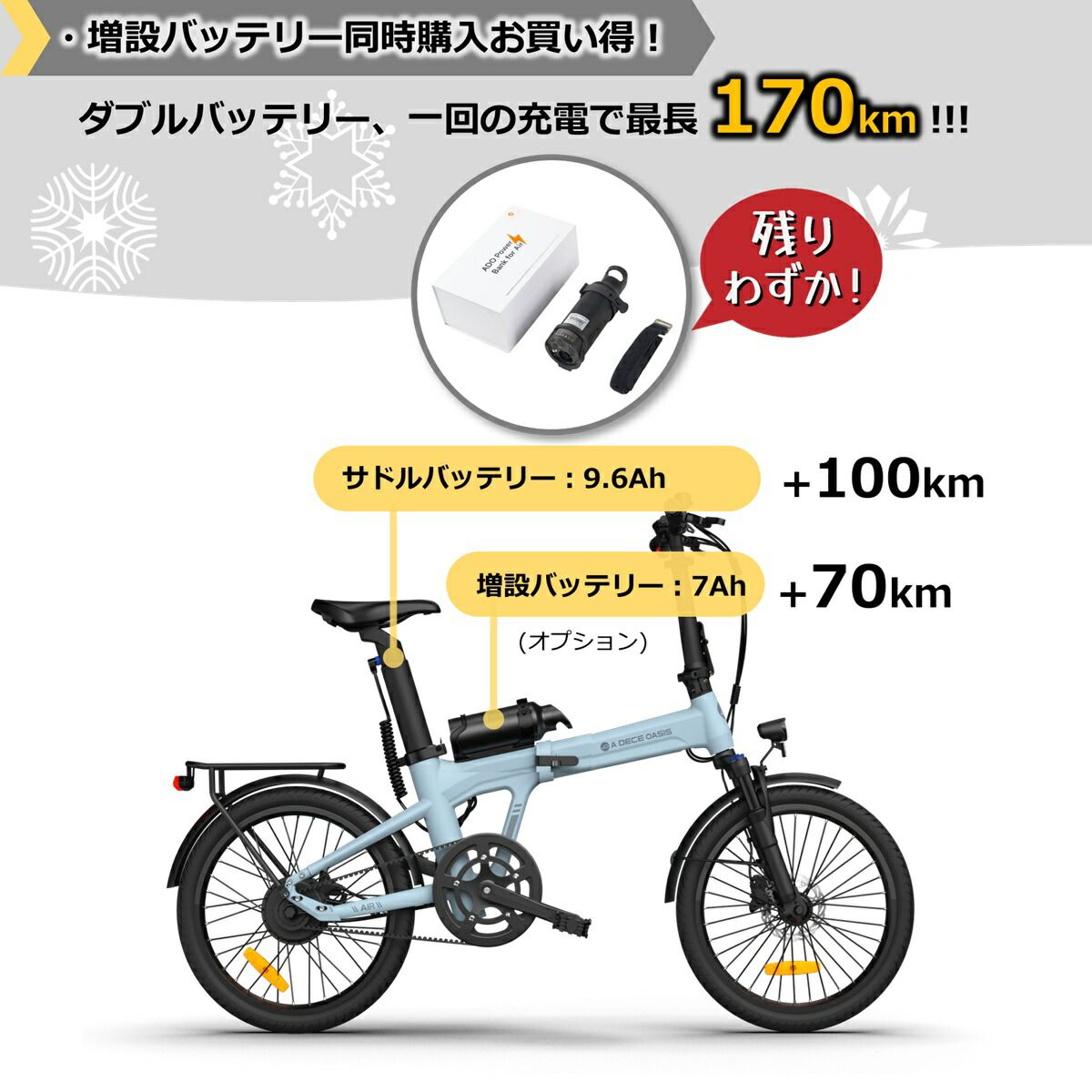 プレゼント付［型式認定済］【ADO AIR 20 PRO】電動アシスト