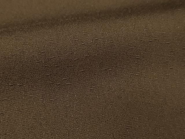 平和屋着物男性　紬　黒茶色　正絹　逸品　DAAO5424zy