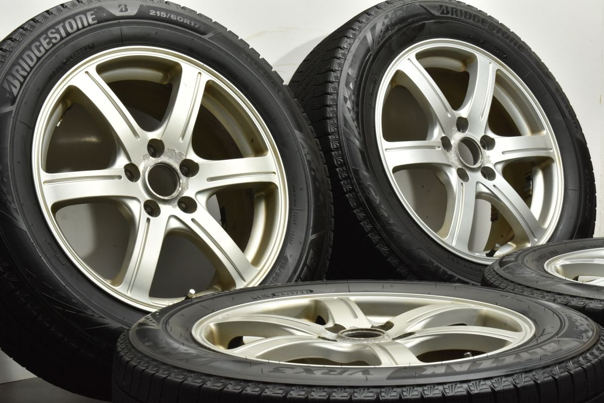 バリ溝 FEID 17in 7J 53 PCD114.3 ブリヂストン ブリザック VRX3 215 60R17 エルグランド オデッセイ フォレスター クロストレック