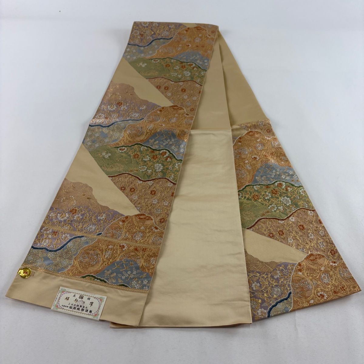 未使用【夏帯】袋帯 絽 花柄 正絹 金糸 ベージュ シャンパンゴールド 682 楽天市場】絽 袋帯の通販