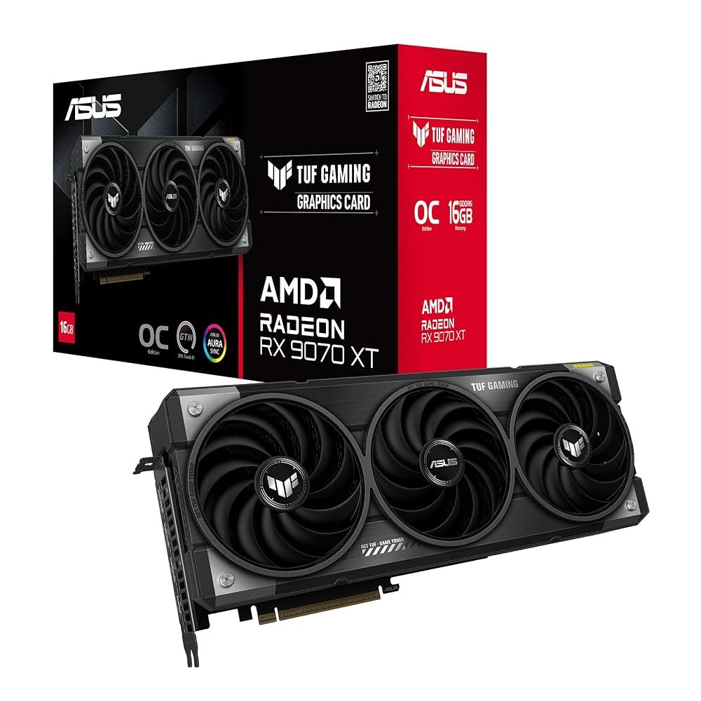 ASUS AMD Radeon RX9070XT 搭載 ビデオカード PCIe 5.0 16GB GDDR6 TUF-RX9070XT-O16G-GAMING 正規代理店品