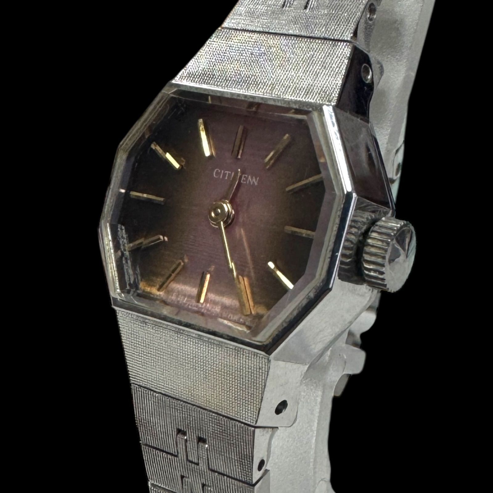 ヴィンテージCITIZEN 4ー674189S 23JEWELS手巻カットガラス ヴィンテージCITIZEN 4ー674189S 23JEWELS手巻カットガラス