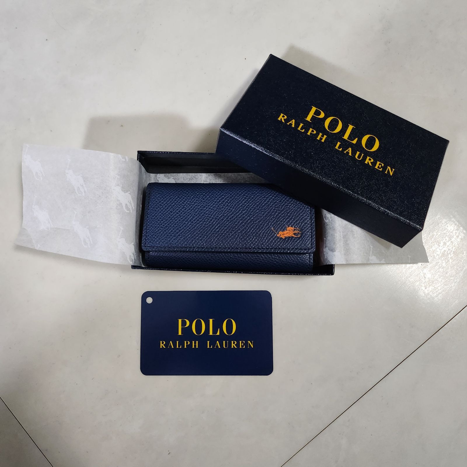 ラルフローレン キーケース POLO RALPH ポロ ミニ財布 レザー - メルカリ